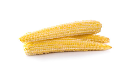 baby corn on a white background