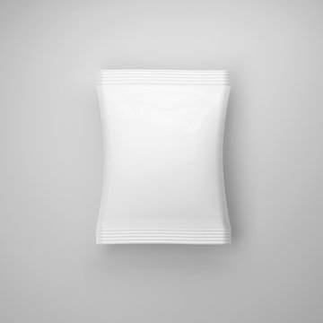 White blank packaging mockup on grey background, 3d rendering,