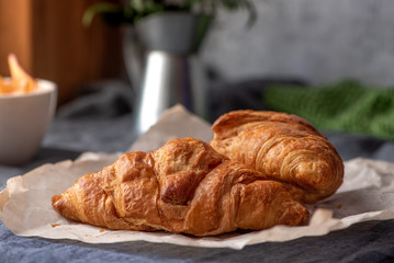 Croissants on the table.