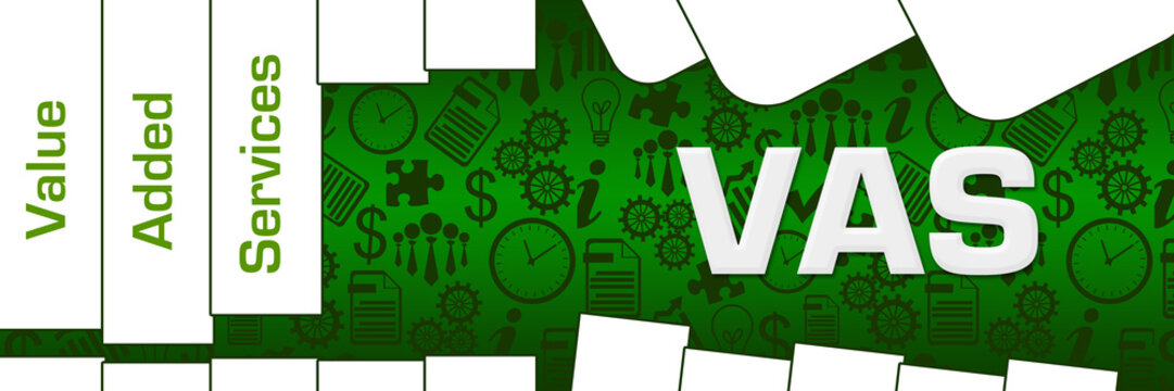 VAS - Value Added Services Green Business Texture Abstract Shapes 