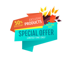 Special Offer Natural Products Vector Illustration