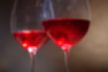 red wine in two glass