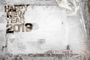 2019 Happy New Year Grunge Background