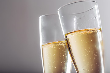 New years eve celebration background with champagne