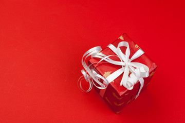 gift box on color background