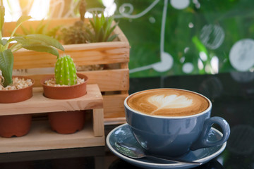 Coffee cup in coffee shop