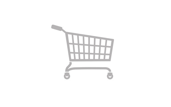 Flat vector image of a shopping cart