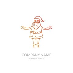 Christmas Happy New Year Religion Business Wallpaper Stock Vector Logo Design Template Santa Claus