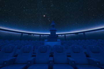 A spectacular stars projection at the planetarium