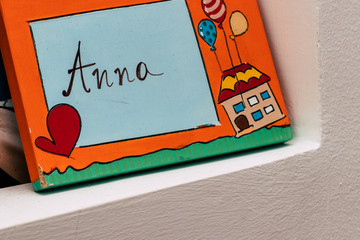 Obraz premium Colored wooden plaque