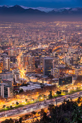 Noche en la ciudad de Santiago