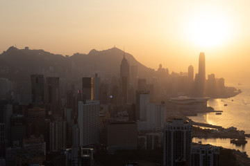 Hong Kong Victoria Harbor View , Victoria Harbor, Hong Kong. Look out from Tsim Sha Tsui Hongkong