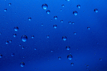 water drops on glass back ground abstract