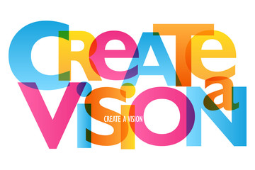 CREATE A VISION typography banner  © Web Buttons Inc
