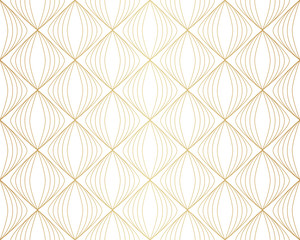 Art Deco Seamless Pattern Background. Geometric decorative texture.