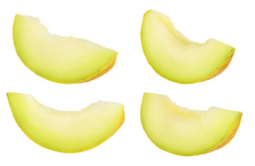 Fresh melon isolated on white background with clipping path