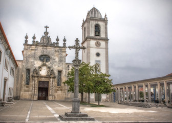 Fototapeta na wymiar Cathedral and Tower, Aveiro, Portugal 