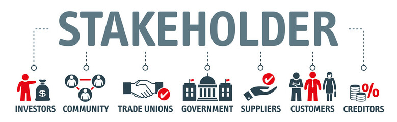 Banner stakeholder vector illustration concept