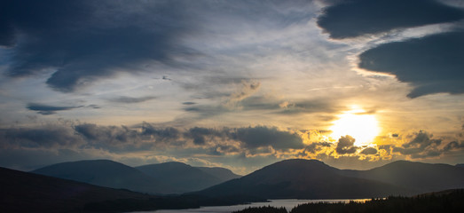 Obraz premium Sunset at Glen Etvie Scotland