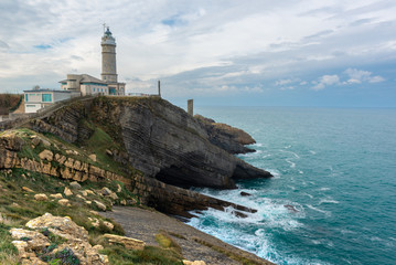 Fototapeta na wymiar Cabo Mayor lighthouse, Santander, Spain