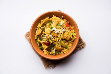 Masala Rice or masale bhat - is a spicy vegetable fried rice / biryani or Pulav usually made during wedding occassions in maharashtra, India