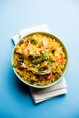 Masala Rice or masale bhat - is a spicy vegetable fried rice / biryani or Pulav usually made during wedding occassions in maharashtra, India