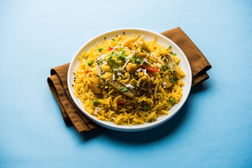 Masala Rice or masale bhat - is a spicy vegetable fried rice / biryani or Pulav usually made during wedding occassions in maharashtra, India