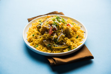 Masala Rice or masale bhat - is a spicy vegetable fried rice / biryani or Pulav usually made during wedding occassions in maharashtra, India