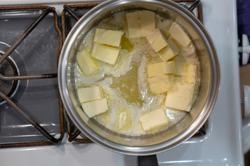 butter in sauce pan