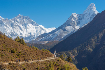 Everest, Lhotse and Ama Dablam summits.