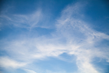 Beautiful view. Clouds and blue sky