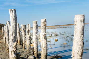 Salz in der Camargue Holz