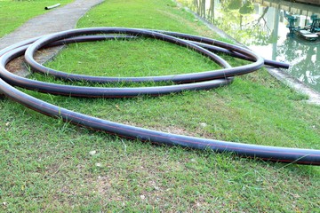 Old water pipe on park