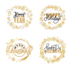 New Year, Happy Holidays Warm Wishes Santa Cookies