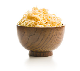 Cooked chinese instant noodles.