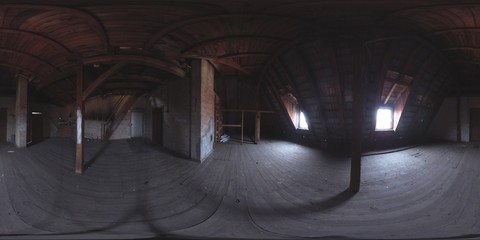 VR 360° Scary Abandoned Attic / Apartment