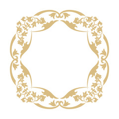 Circular baroque ornament.