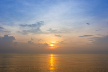 Beautiful sea and sky during the sun rise.