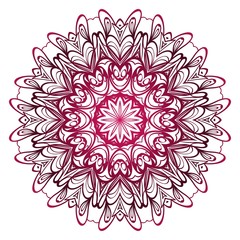 Sacred oriental mandala. color floral ornament. Abstract shapes in Asian style. Vector Illustration.