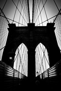 Brooklyn Bridge Silhouette 