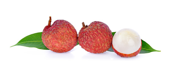 lychee isolated on white background