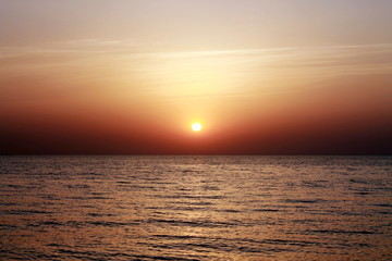 sunset on the sea