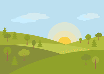 Obraz premium pattern vector landscape