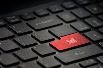 computer keyboard with sell key