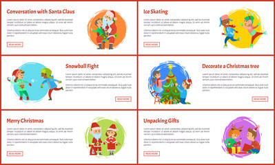 Merry Christmas Wishes Santa Claus and Snow Maiden