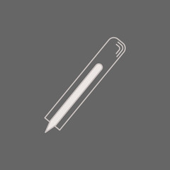 Blood lancet. One-time steel medical tool for puncturing a finger. Medicine symbol.. Vector illustration.