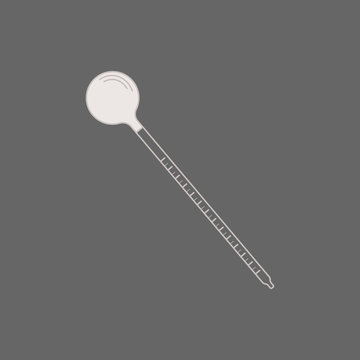 Pipette icon isolated on background. Microchemistry Pipets Element of medical, chemistry lab equipment. Medicine symbol. Panchenkov s capillary, Panchenkov s pipette