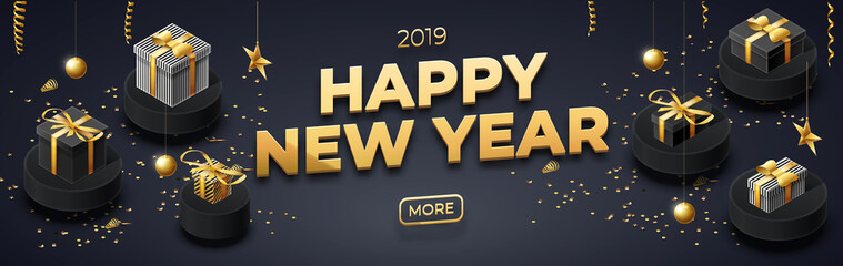 happy new year 2019 background place for text brochure
