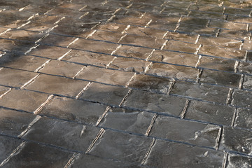 Stamp concrete texture pattern and background.