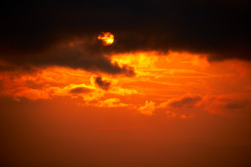 sunset over sea